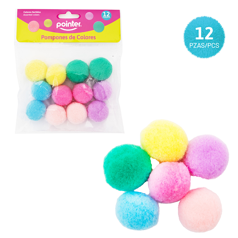 POMPONES DE COLORES