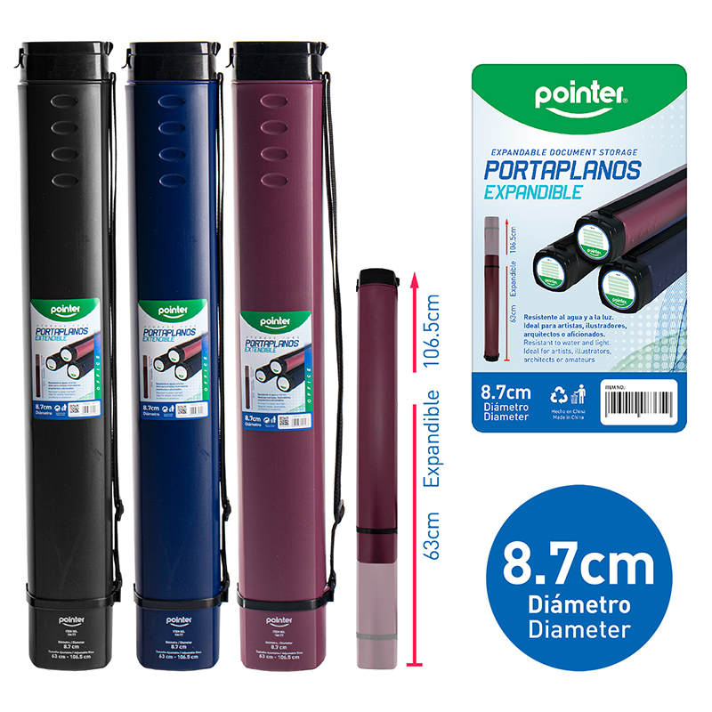 PORTAPLANOS EXPANDIBLE 63CM-106.5CM (8.7CM DIAMETRO)