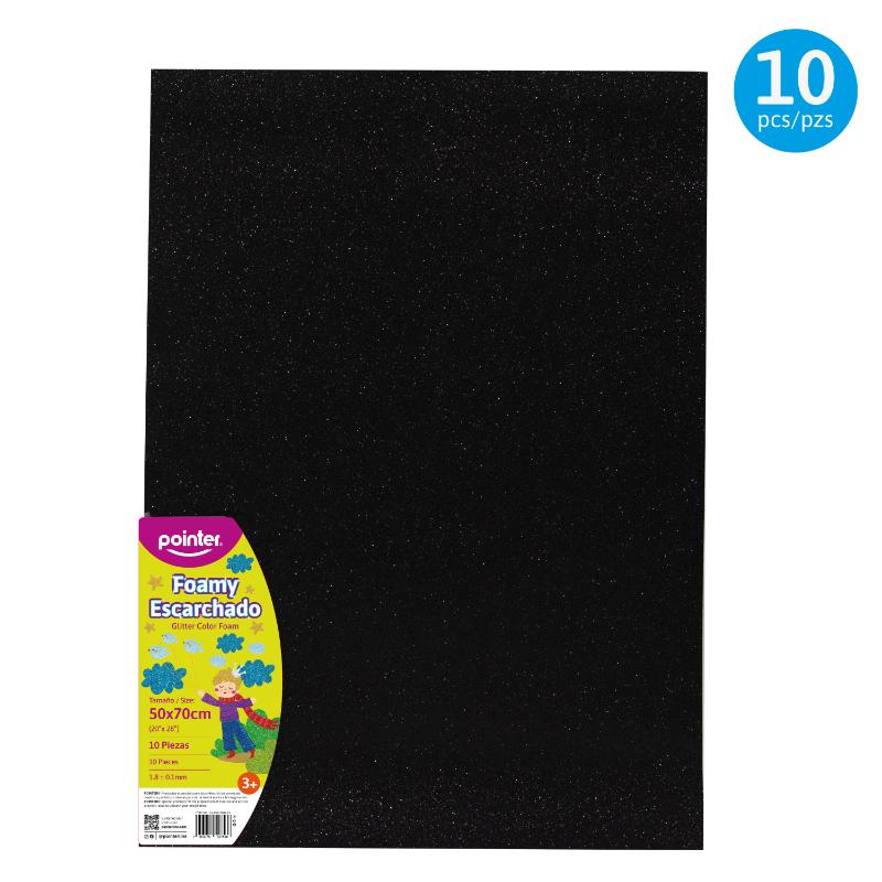 FOAMY ESCARCHADO NEGRO MEDIO - GRANDE (50x70CM)