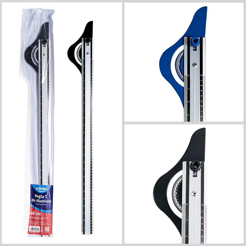 REGLA T 60CM CUERPO DE ALUMINIO - CABEZA AJUSTABLE