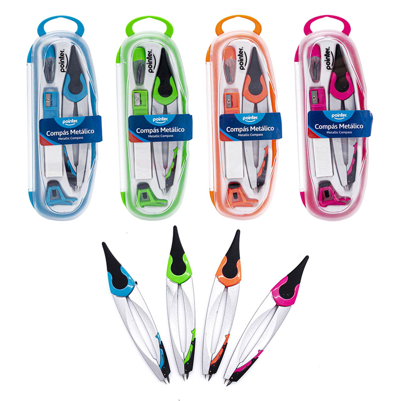 SET DE COMPAS METALICO x5 pzas