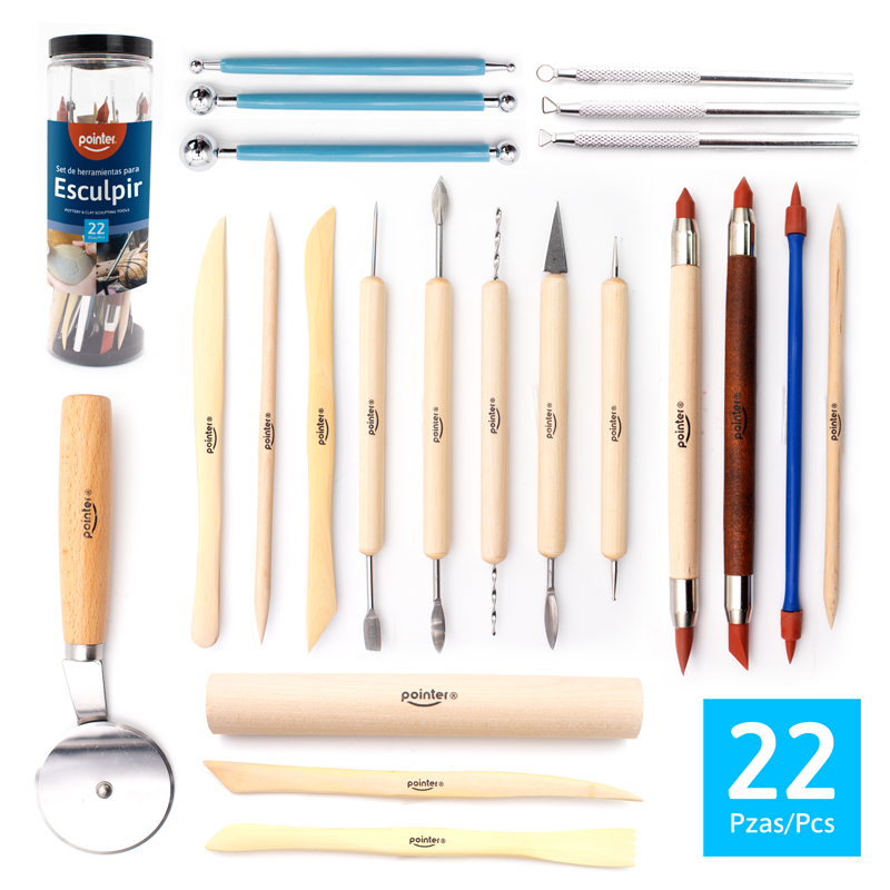 SET DE HERRAMIENTAS PARA ESCULPIR x22PZAS