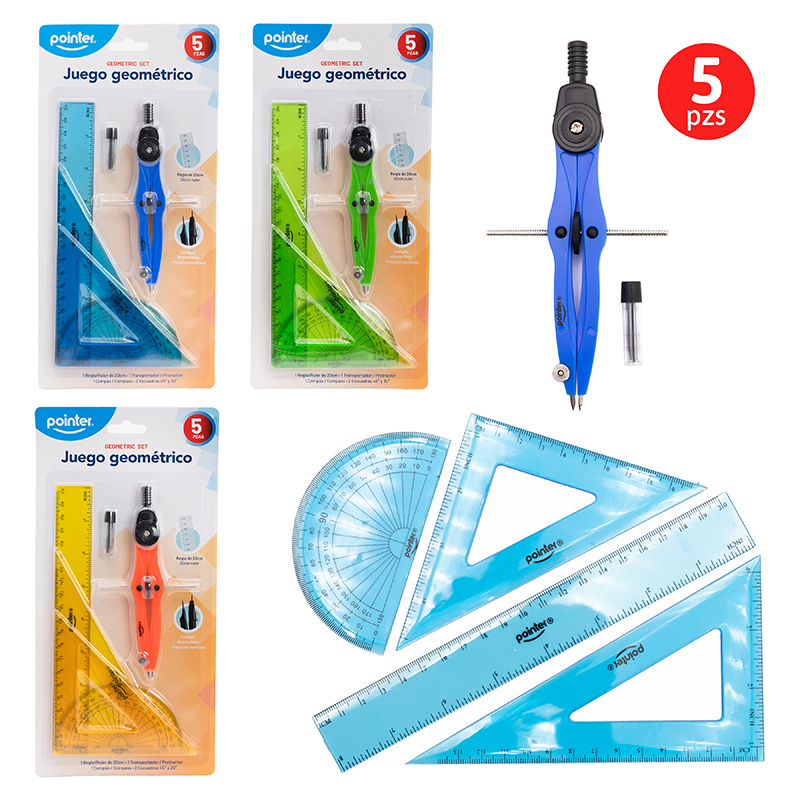 SET DE JUEGO GEOMETRICO x 5 PZAS.