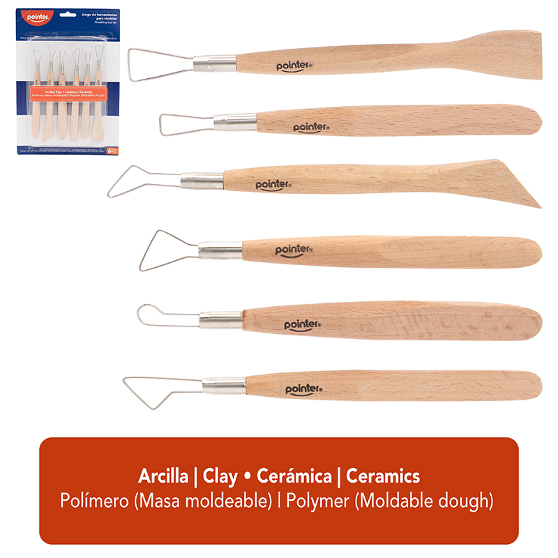 SET HERRAMIENTAS PARA ESCULPIR x6 PIEZAS
