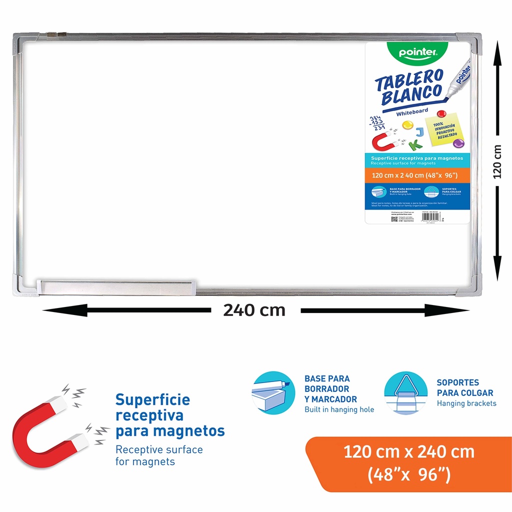 TABLERO BLANCO 120 x 240 cm