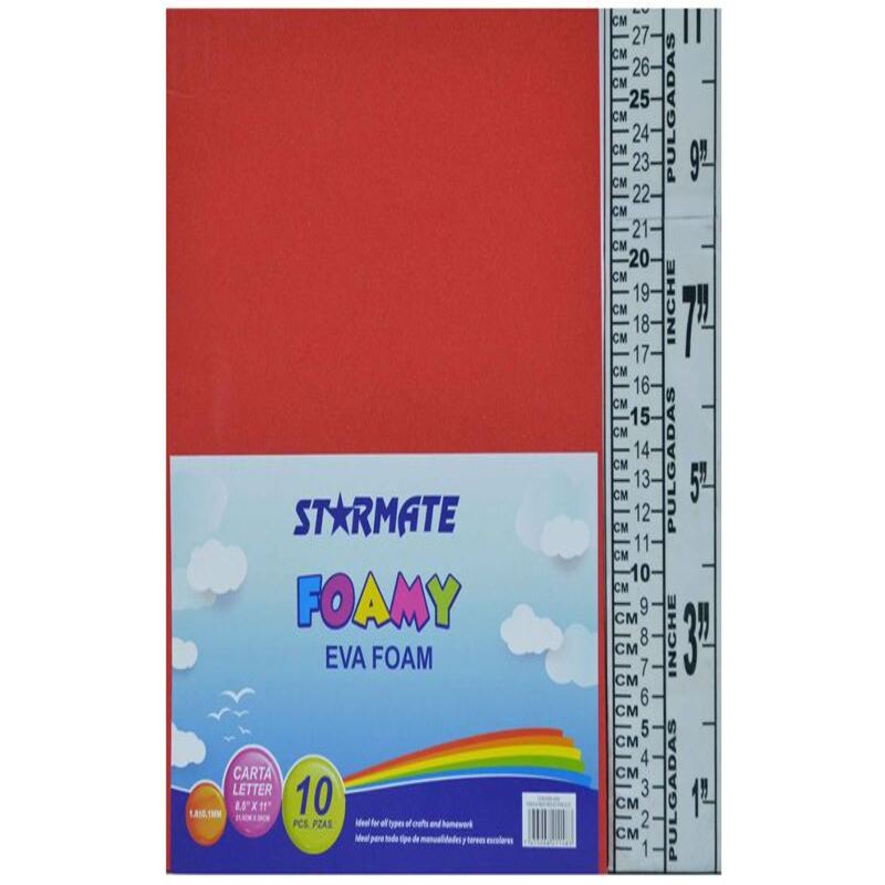 FOAMY LISO CARTA 8.5X11" ROJO FRESCO