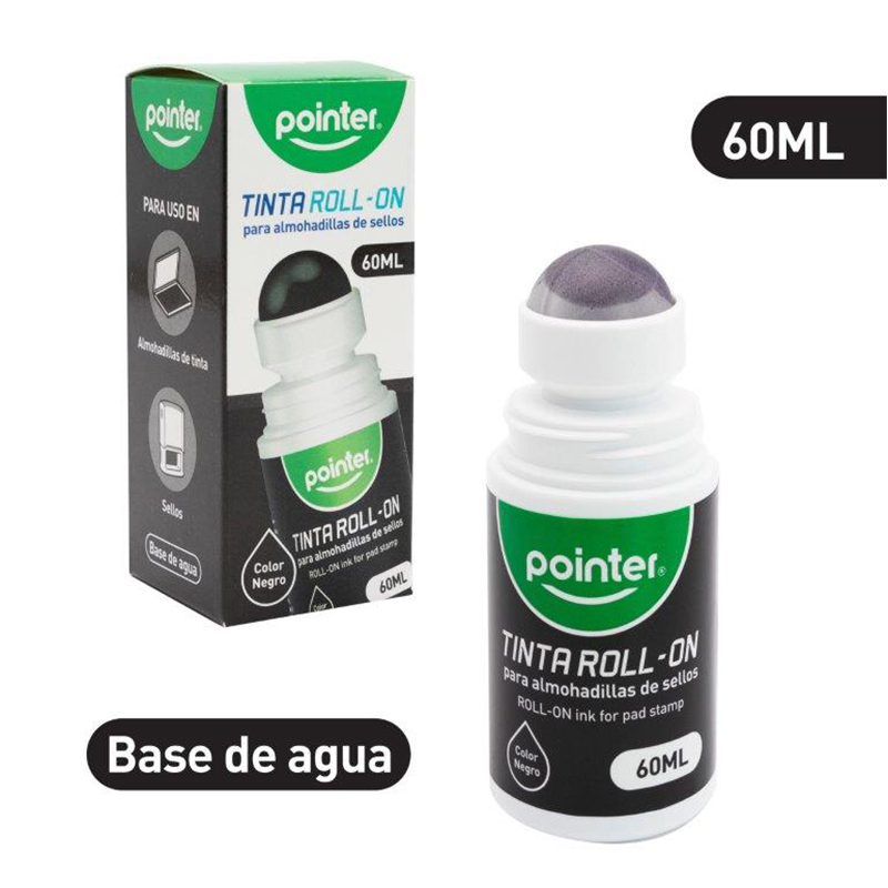 TINTA PARA SELLO ROLL ON 60ML (NEGRO)