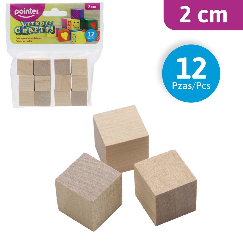 CUBOS PARA MANUALIDADES - 2CM x12PZAS
