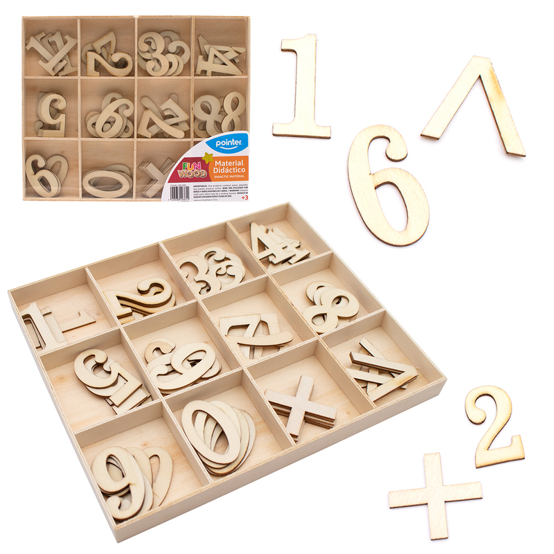 MATERIAL DIDÁCTICO - NÚMEROS DE MADERA 