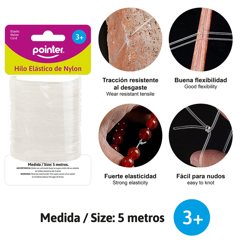 HILO ELASTICO DE NYLON PARA MANUALIDADES - x5M