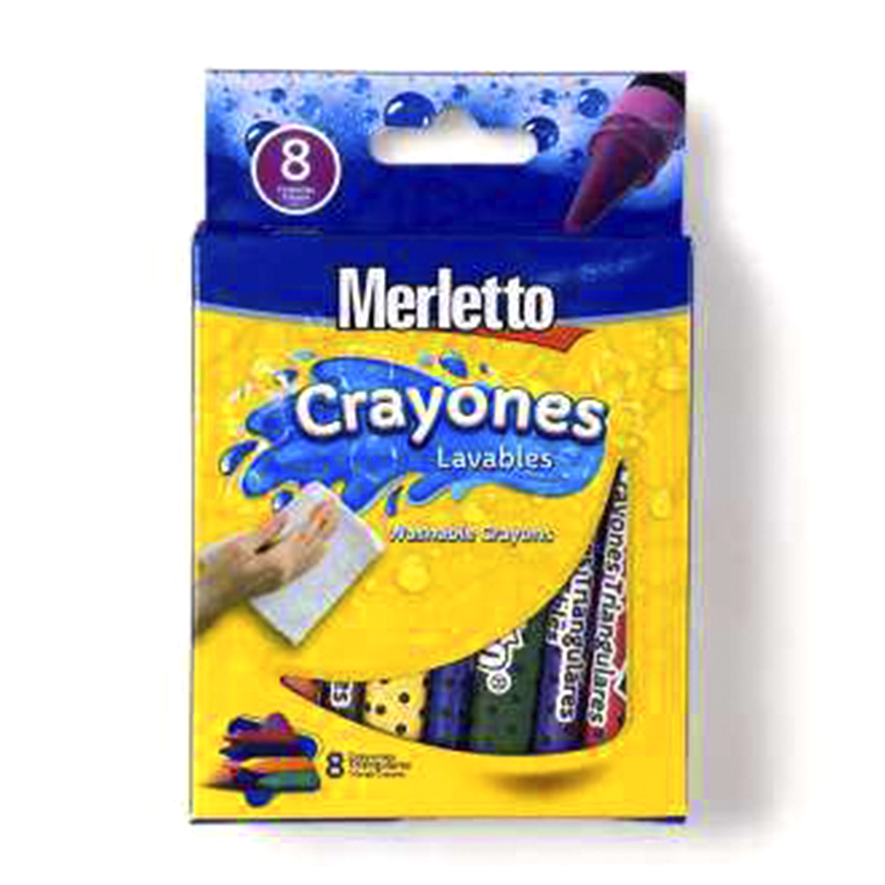CRAYONES LAVABLES TRIANGULARES x8UND