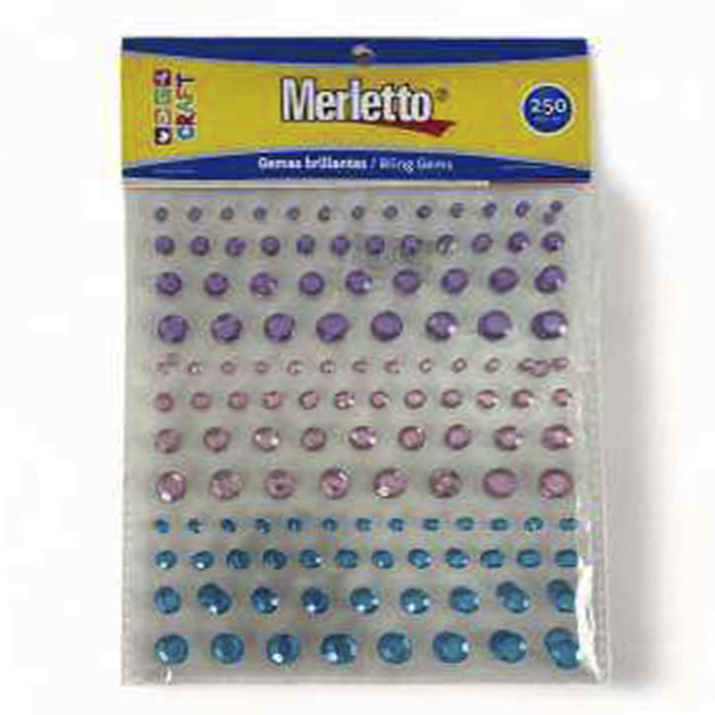PEGATINAS DE GEMAS 250pza