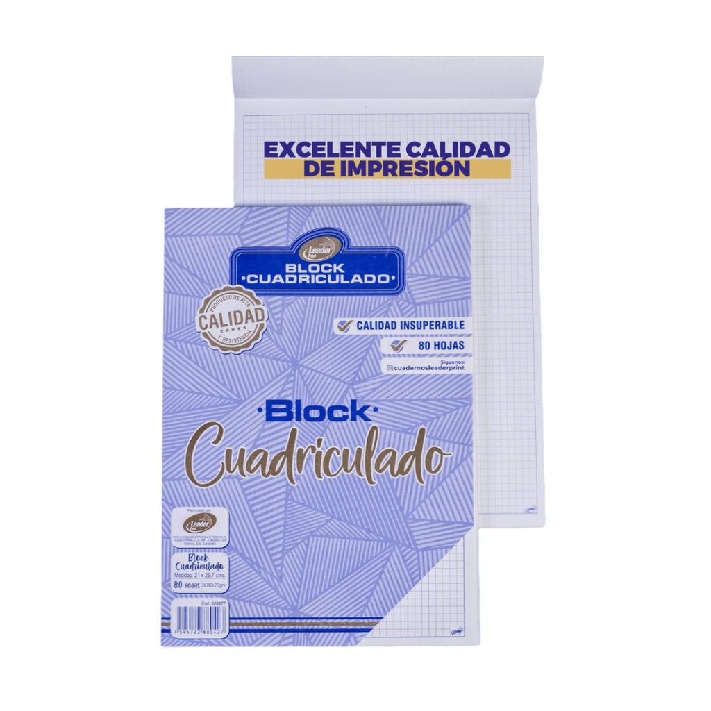 BLOCK CUADRICULADO 40 HOJAS