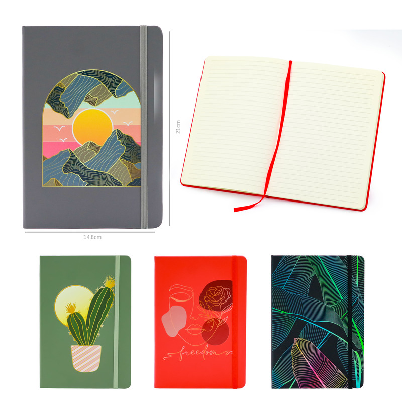 LIBRETA DE APUNTES A5 CON LIGA - 80 HOJAS BLANCAS