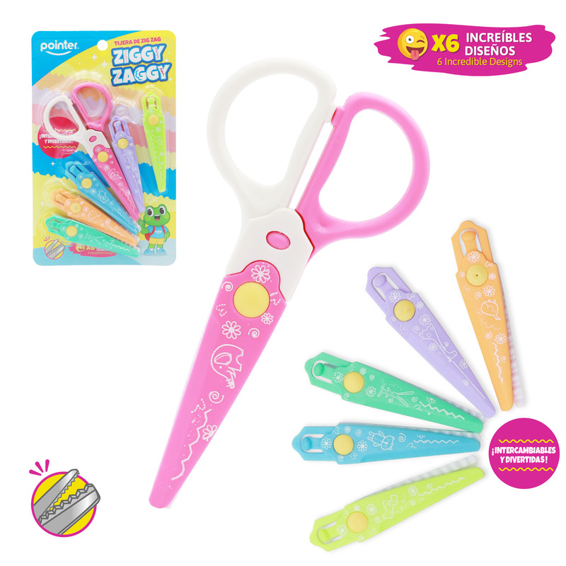 TIJERA ZIGZAG x6 CORTES INTERCAMBIABLES