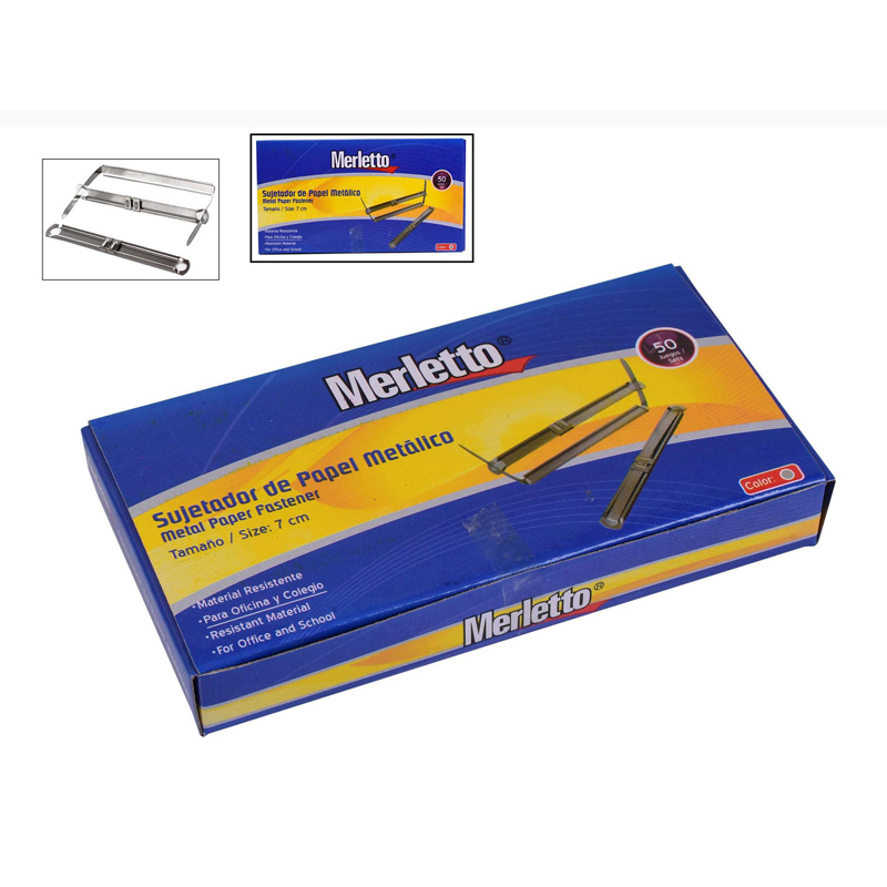 GANCHOS METALICOS PARA CARPETA x7CM