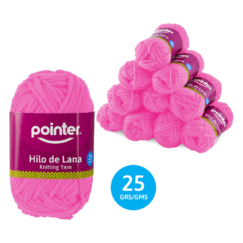 HILO DE LANA PARA MANUALIDADES ROSADO - 25GRS