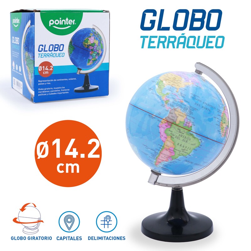 GLOBO TERRAQUEO (MAPA MUNDI) 14,2CM