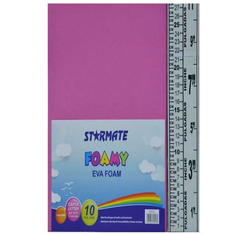 FOAMY LISO CARTA 8.5X11" ROSADO
