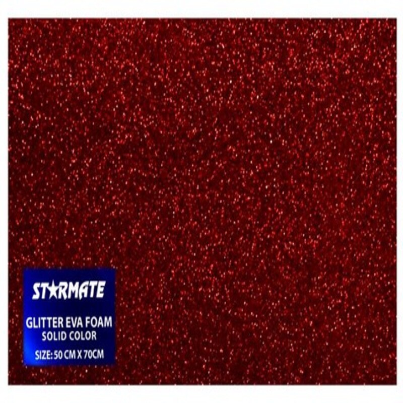 FOAMI C/ESCARCHA 50X70CM ROJO