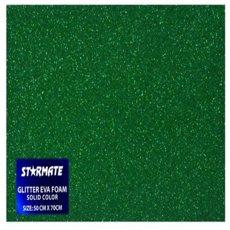 FOAMI C/ESCARCHA 50X70CM VERDE