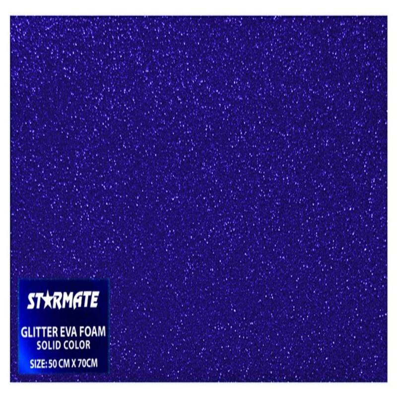 FOAMY C/ESCARCHA 50X70CM AZUL