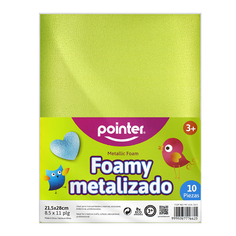 FOAMY METALIZADO VERDE - CARTA (20x30CM)