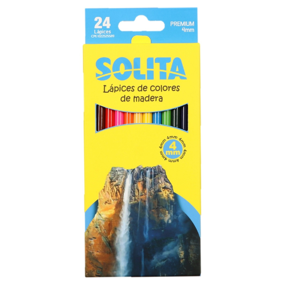 LAPICES DE COLORES DE MADERA X24 SOLITA