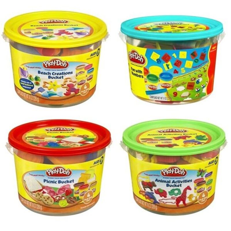 MINI BARRIL PLASTILINAS ANIMALES
