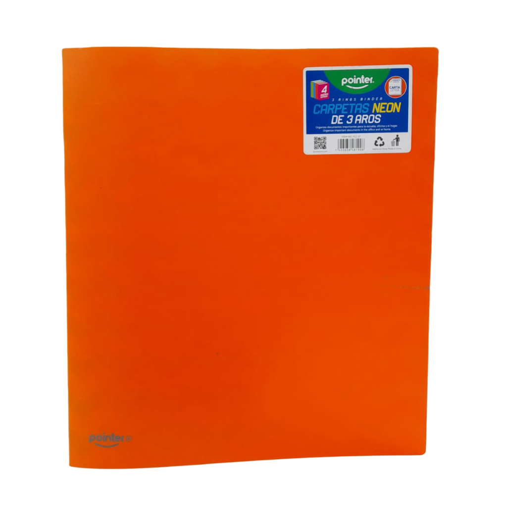 CARPETA DE 3 AROS NEON