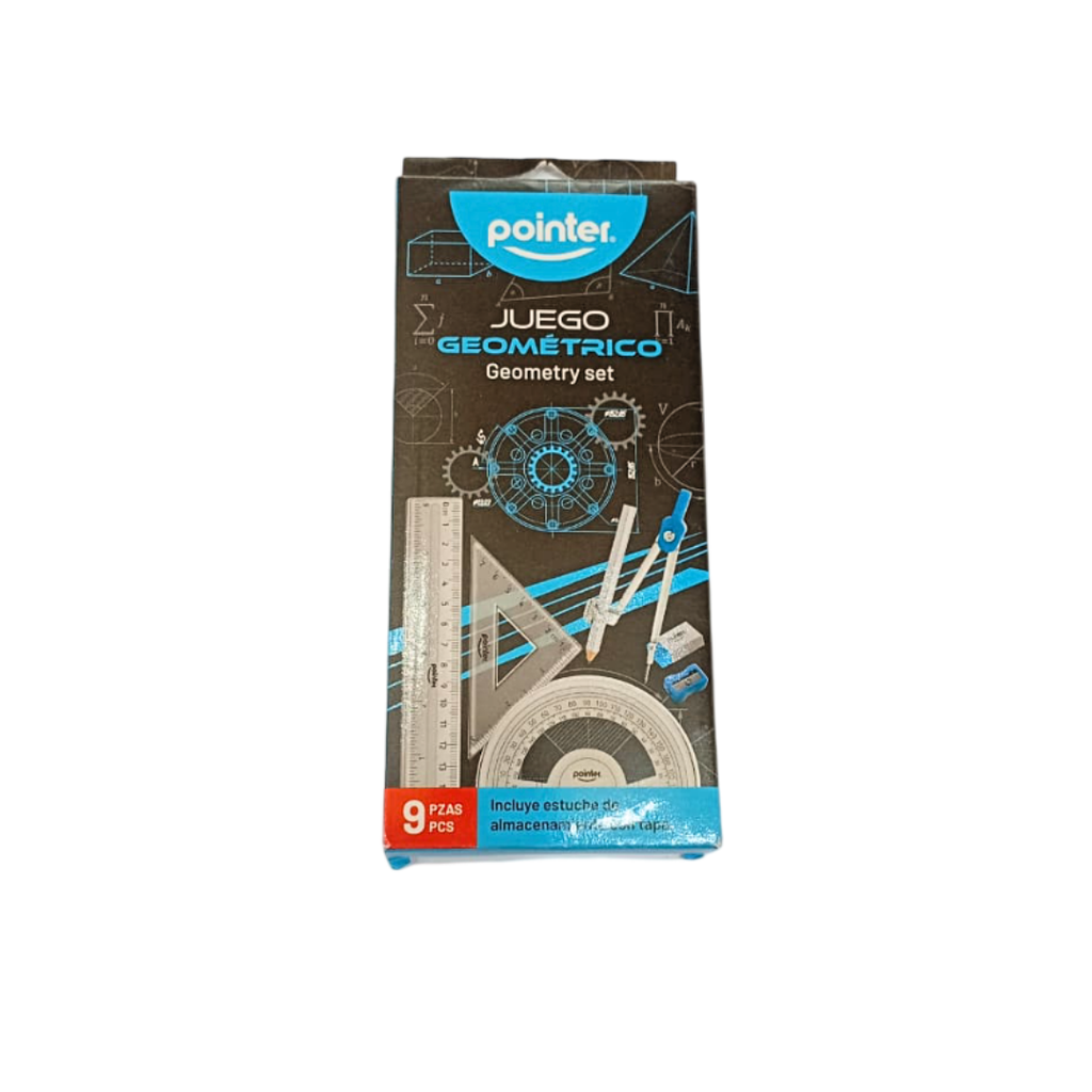 JUEGO DE GEOMETRIA x 9 PZAS.