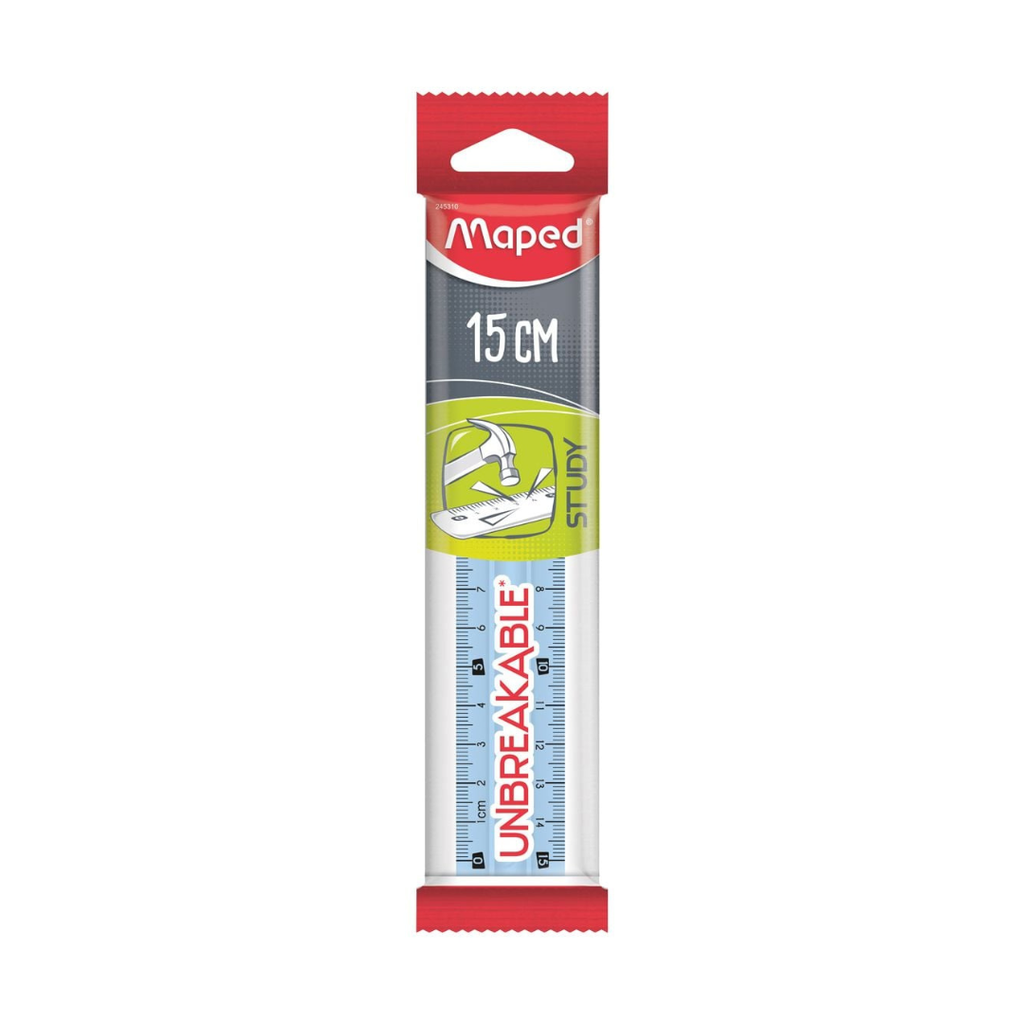 REGLA STUDY UNBREAKABLE 15CM
