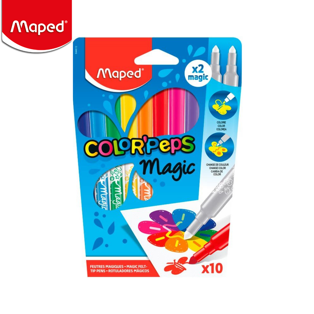 MARCADORES MAGICO MAPED x10PZS + 2REVELADORES