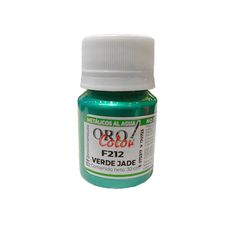 PINTURA METALICOS AL AGUA VERDE JADE 30ML