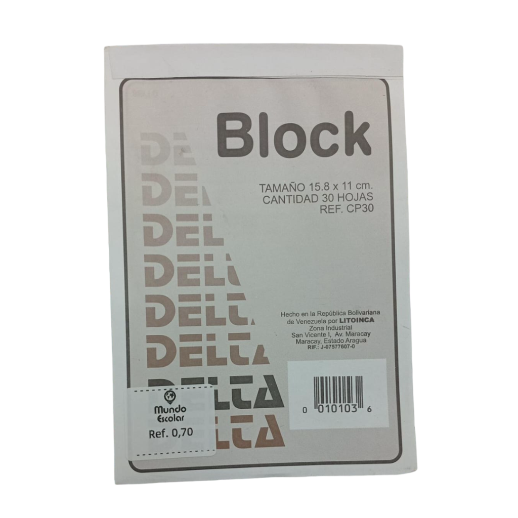 BLOCK PEQUEÑO 30 HOJAS