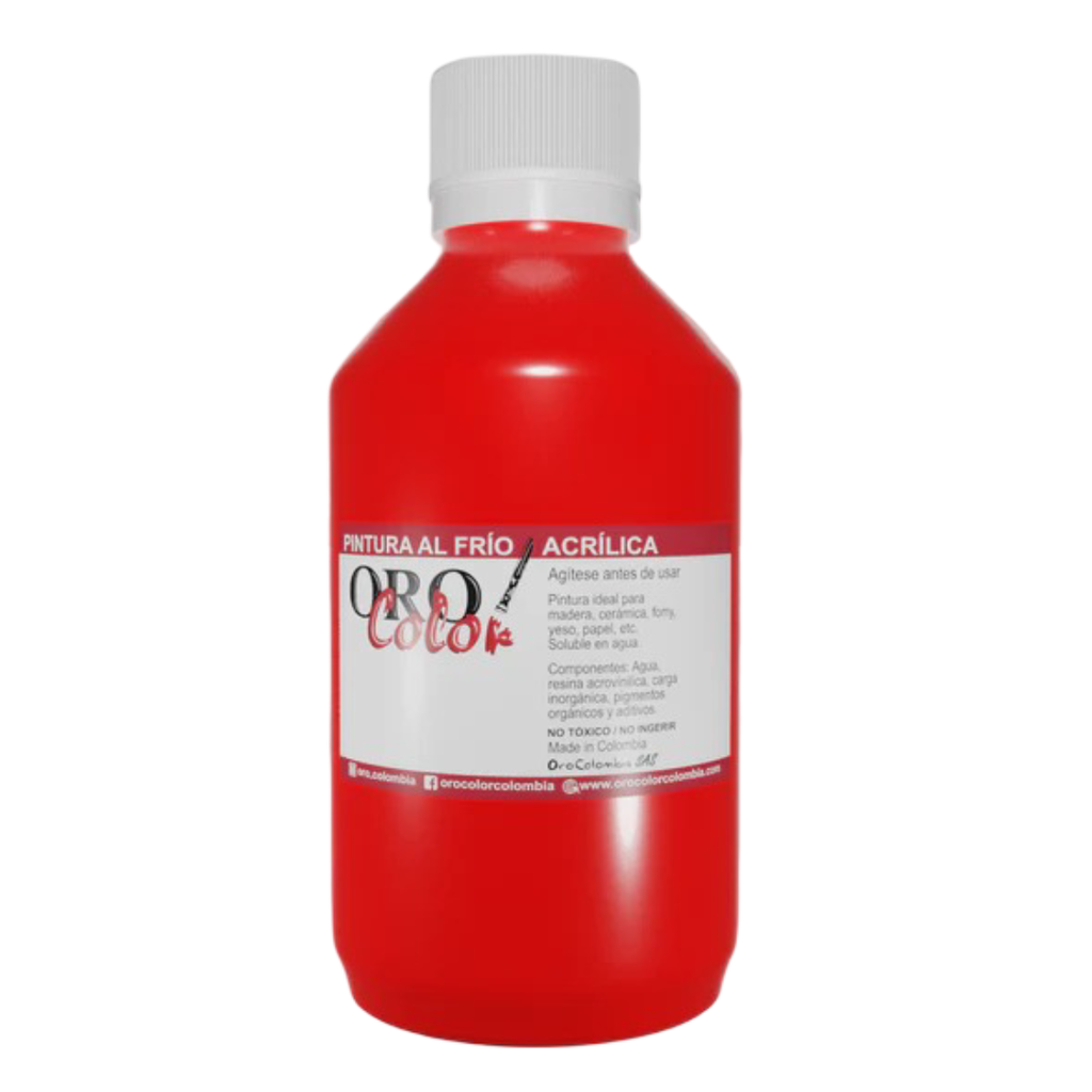 PINTURA AL FRIO ROJO FLUORESCENTE 250ML