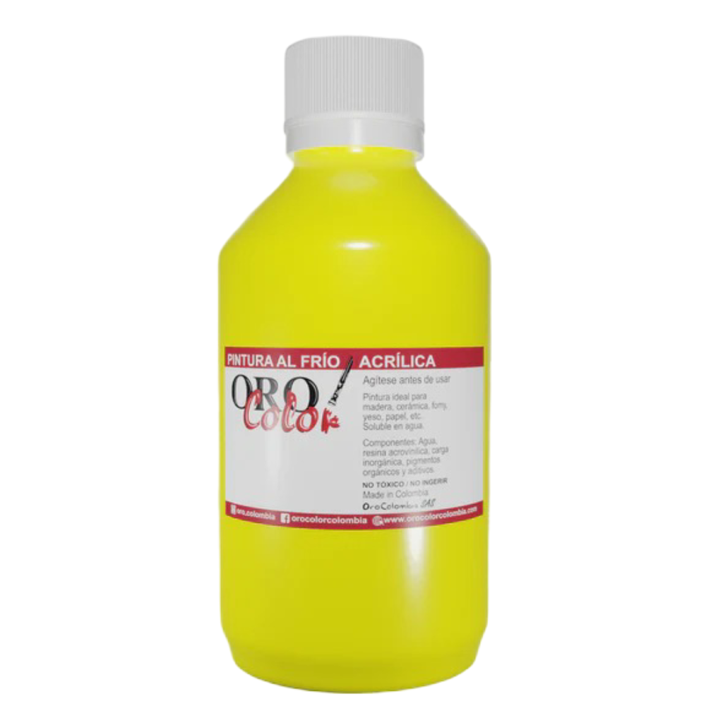 PINTURA AL FRIO AMARILLO FLUORESCENTE 250ML