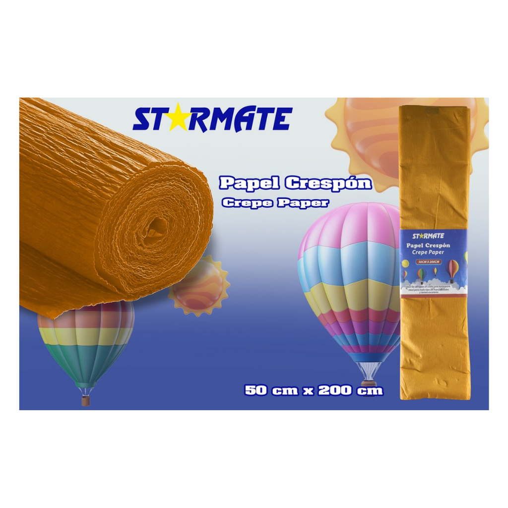 PAPEL CRESPON 50X200CM AMARILLO OSCURO