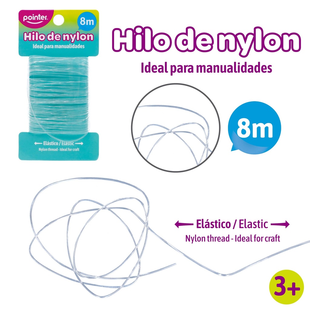HILO ELASTICO DE NYLON PARA MANUALIDADES - x5M