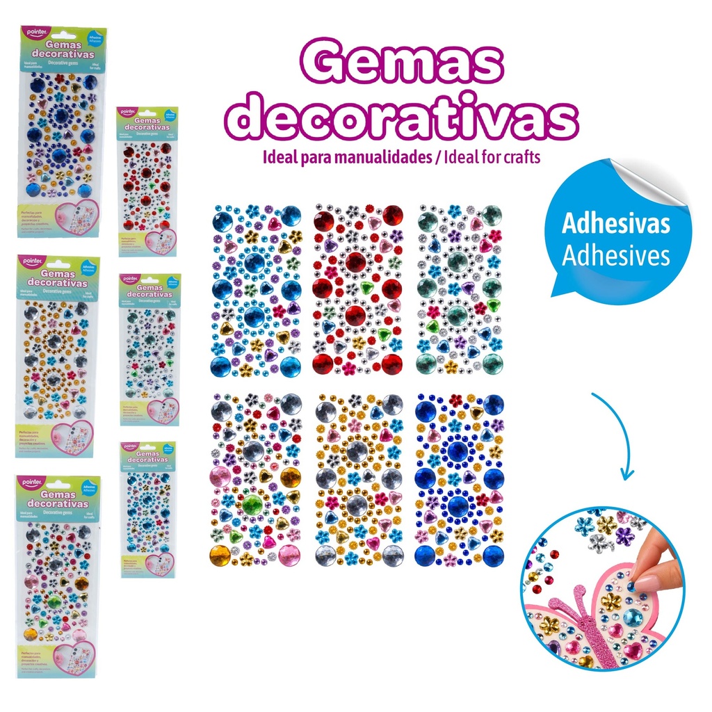 APLIQUES DECORATIVOS ADHESIVOS (PEDRERIA)