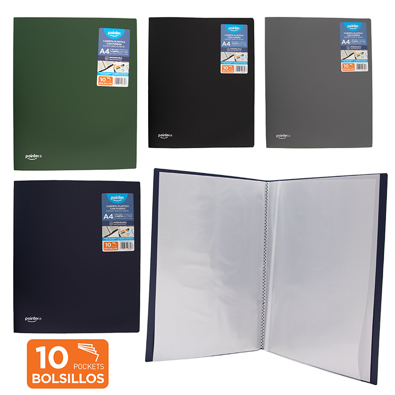 ARCHIVADOR EXPANDIBLE 10 BOLSILLOS - A4 21x29,7CM