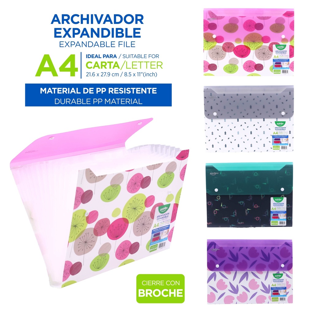 ARCHIVADOR EXPANDIBLE PORTADOCUMENTOS CARTA
