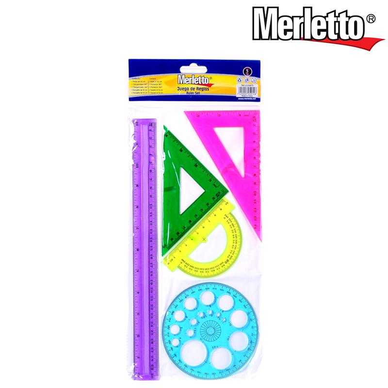 JUEGO DE GEOMETRIA COLORES SURT 