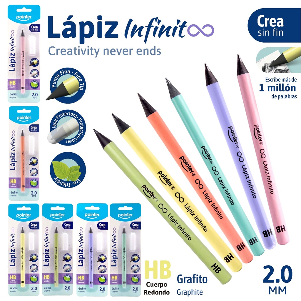 LAPIZ INFINITO HB 2.0MM - CUERPO REDONDO UNIDAD