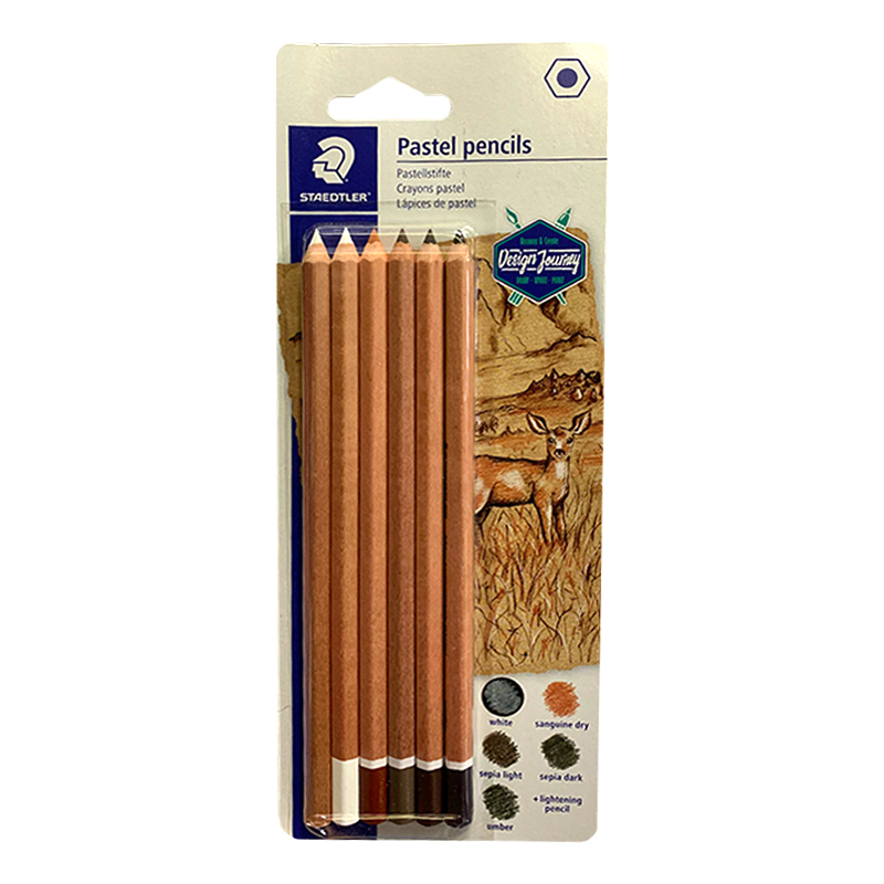 LAPIZ PASTEL LUMOGRAPH 6PZ CAJA