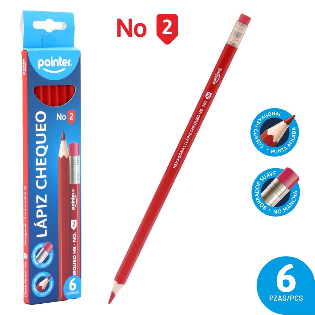 LAPIZ ROJO 6 PIEZAS CAJA