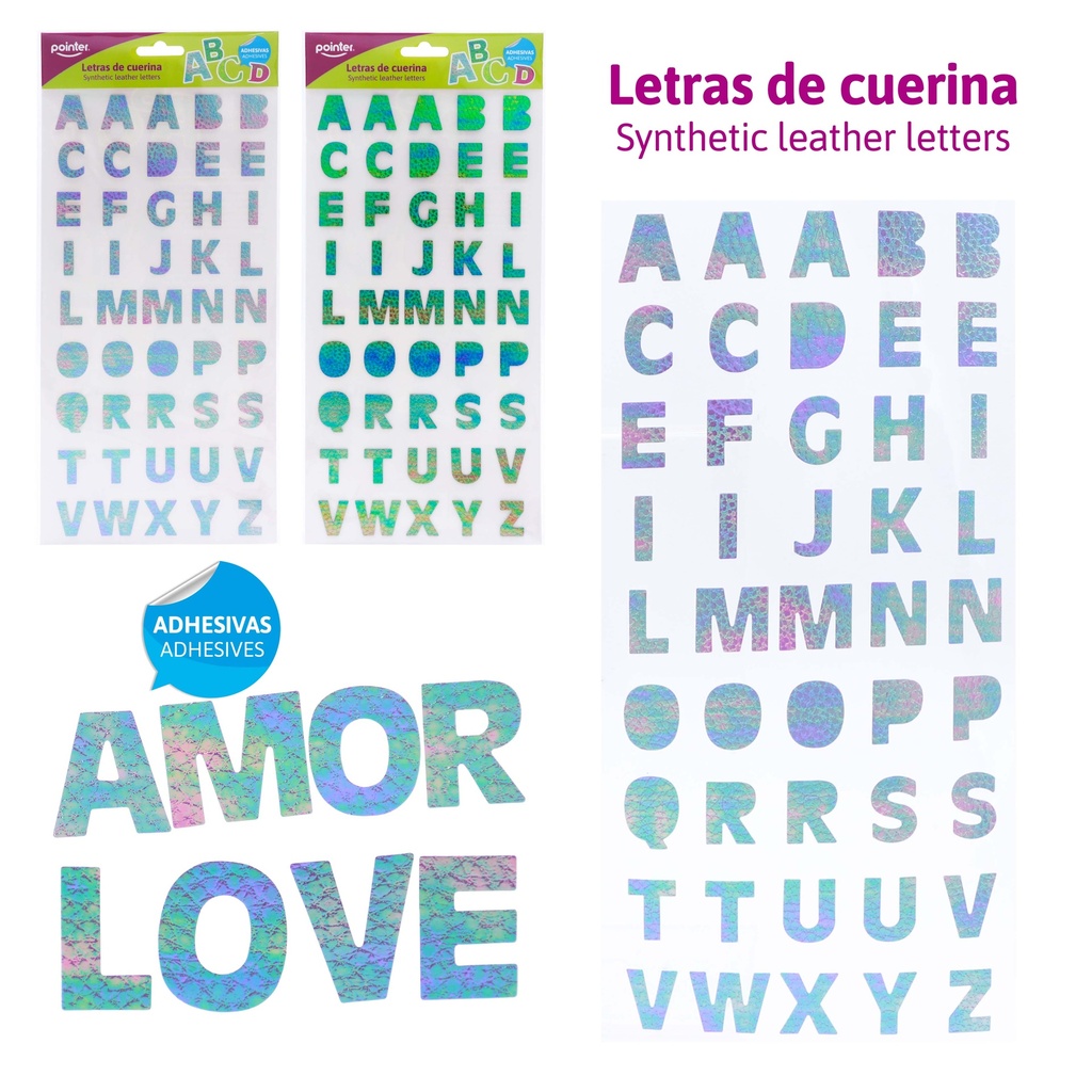 LETRAS ADHESIVAS DE CUERINA