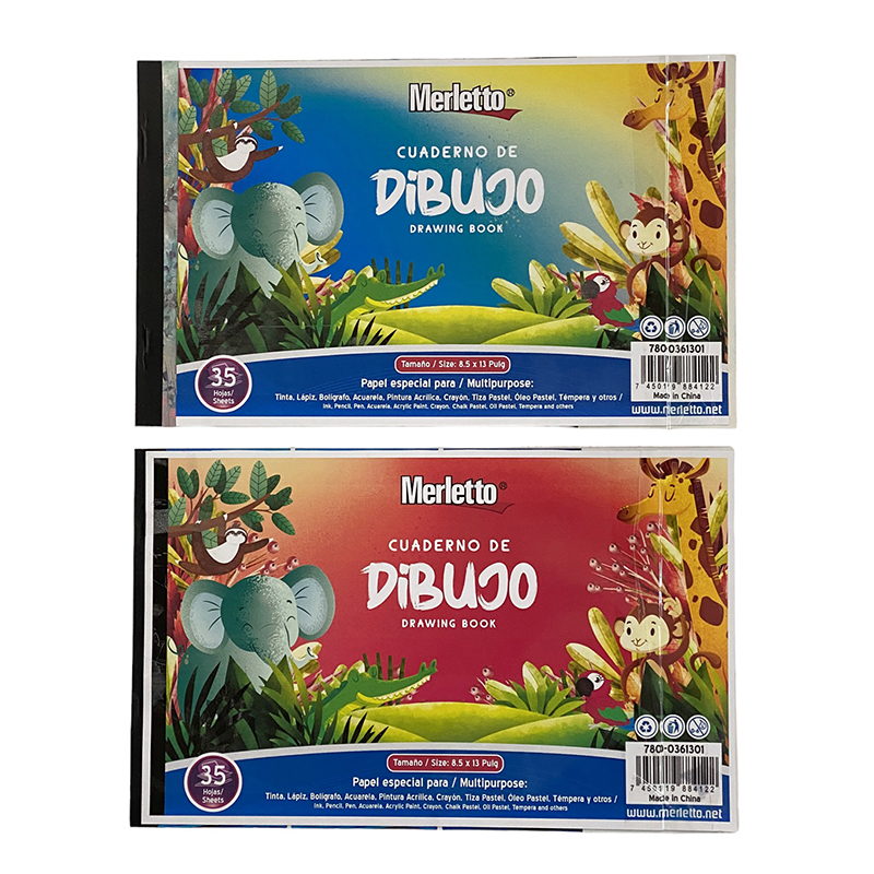 CUADERNO DE DIBUJO - 8.5x13" x35 HOJAS