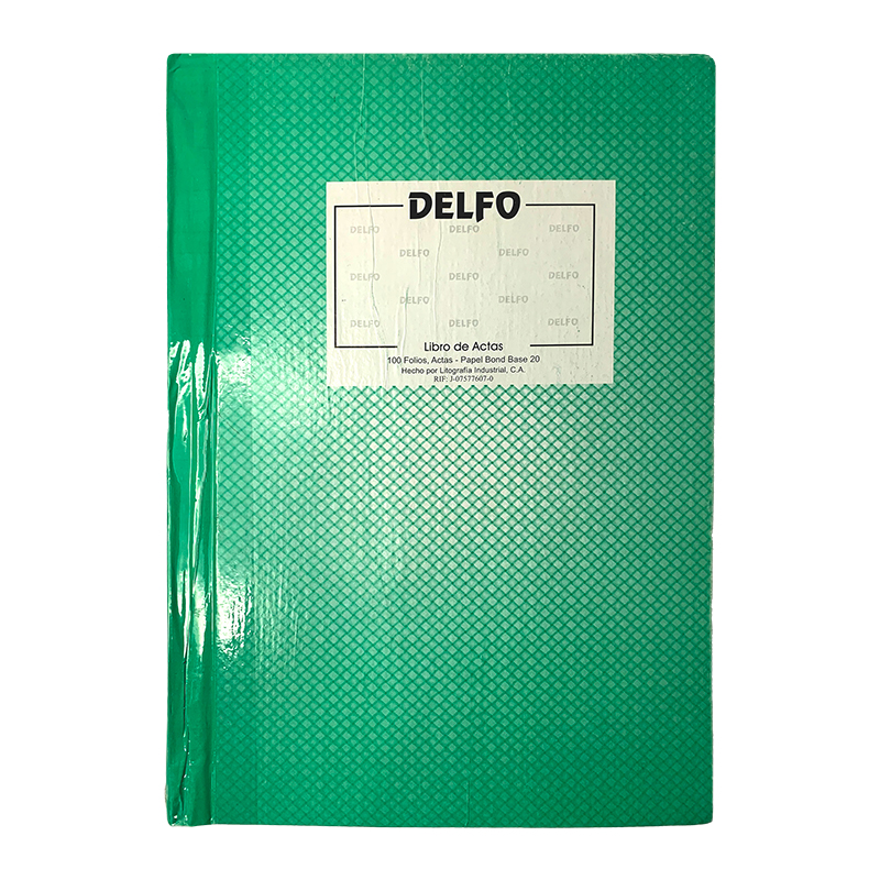 LIBRO DE ACTAS DELFO 100 FOLIOS