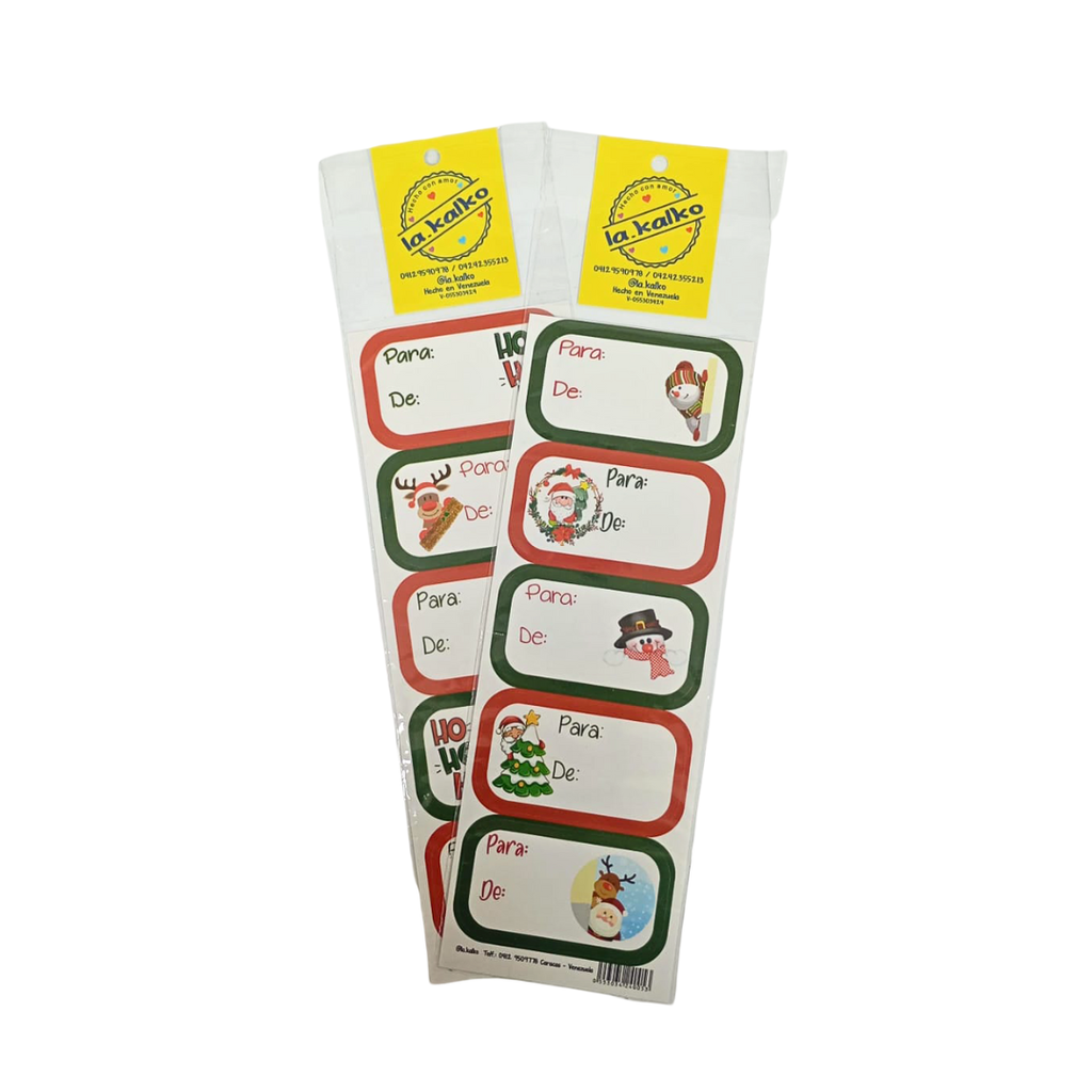 ETIQUETAS DE NAVIDAD - DE:/PARA: